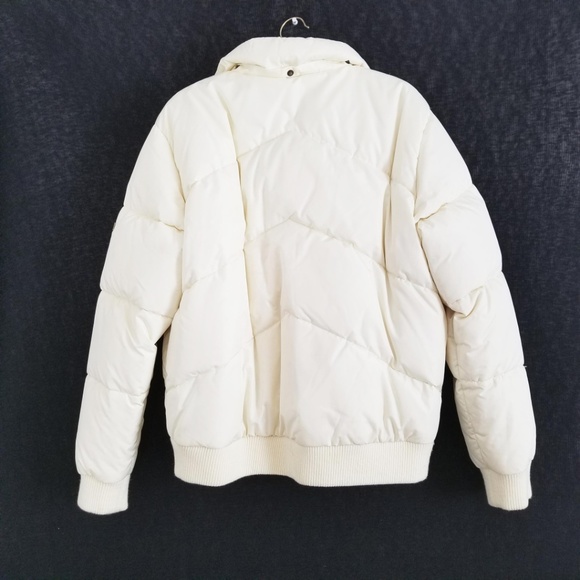 STEVE MADDEN Cream Down Puffer Coat Winter Warm Lg - Picture 7 of 8